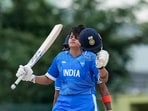 India Shafali Verma celebrates her century during the second semifinal T20I against Bangladesh at the Asian Games 2026. India Shafali Verma celebrates her century during the second semifinal T20I against Bangladesh at the Asian Games 2026.