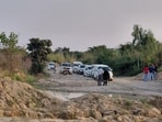 Rahul Manchanda, the complainant who filed the writ in the high court demanding an investigation into illegal mining, accompanied the probe team. (HT)