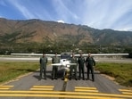 The aircraft was flown by Group Captain Baljinder Singh Gill, Commanding Officer, 4 Punjab Air Squadron NCC, Ludhiana, and Wing Commander Kunal Sharma, Commanding Officer, 1 Himachal Pradesh Air NCC Unit, Kullu. (Aqil Khan/HT)
