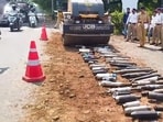 The confiscated silencers were crushed under a road roller in the presence of senior traffic officials and a representative of the Vashi Regional Transport Office.