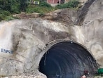 The under-construction tunnel beneath the residential area at Chalaunthi. (Deepak Sansta/HT)