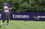 Eugenio Chacarra of Spain tees off on the fifth hole on Day 1 of the DP World India Championship at Delhi Golf Club on Thursday. 