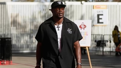 Authorities arrested four suspects in California and Georgia months after San Francisco 49ers defensive end Keion White was shot in the ankle.
(AP Photo/Jeff Chiu, File) (AP Photo/Jeff Chiu) Authorities arrested four suspects in California and Georgia months after San Francisco 49ers defensive end Keion White was shot in the ankle.
(AP Photo/Jeff Chiu, File) (AP Photo/Jeff Chiu)