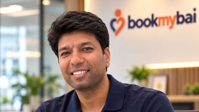 Anupam Sinhal, 40, is the co-founder and CEO of BookMyBai. Anupam Sinhal, 40, is the co-founder and CEO of BookMyBai.