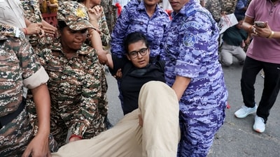Neha Bora has become one of the prominent faces of recent protests in the national capital against chief election commissioner (CEC) Gyanesh Kumar. (REUTERS)