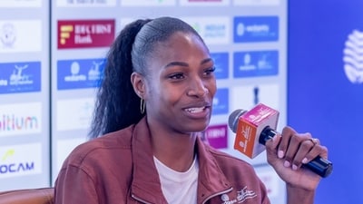 Shaunae Miller (Delhi Half Marathon) Shaunae Miller (Delhi Half Marathon)