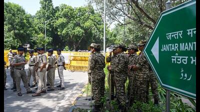 Ramlila Ground, Burari Ground and CBD Ground have been designated as alternative venues for demonstrations after Jantar Mantar was denotified. (HT)
