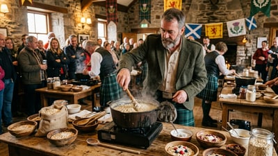 Scotland's annual porridge-making competition. (Representational image generated using AI)