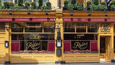 Rules restaurant in Covent Garden dates back to 1798. (Instagram/@rules_restaurant) Rules restaurant in Covent Garden dates back to 1798. (Instagram/@rules_restaurant)