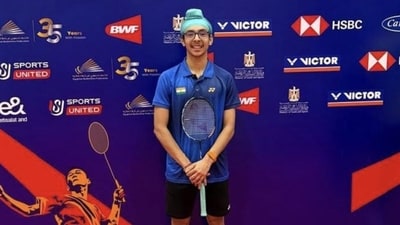 Jagsher Singh Khangurra played a tough match in the quarters. (BWF World Junior Championships)