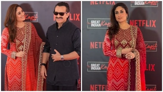 Kareena Kapoor and Saif Ali Khan at The Great Indian Kapil Sharma Show.