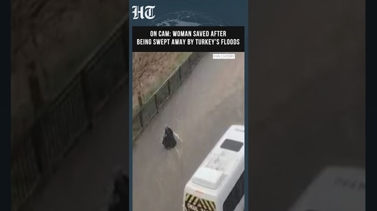 Dramatic Rescue as Woman Is Swept Away by Floodwaters in Turkey After Torrential Rain