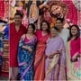  নর্থ বম্বে সর্বজনীন দুর্গাপুজোর মণ্ডপে কাজল-তনিশা-তনুজা। 
