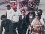 A screen grab from the purported video showing model Shraddha Dubey and her sister Rashmi at a bus station in Nepal. (Sourced)