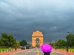 Gram it: Dark, moody clouds loom over Kartavya Path as Delhi catches a refreshing pre-winter chill, signalling the arrival of cooler days ahead. Standing out against the heavy grey skies and the iconic backdrop of India Gate, a lone walker pops open a magenta umbrella, adding a bright burst of colour to the storm-swept stretch. As per the weather forecast, Delhiites can expect partly cloudy skies and a rise in temperature today.