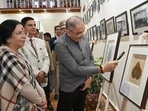 Himachal governor Kavinder Gupta during the inauguration of the miniature art gallery in Shimla on Thursday. (ANI)