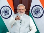 Prime Minister Narendra Modi during the launch of development projects for Ladakh via video conferencing. (DPR PMO)