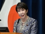 Japan's Prime Minister Sanae Takaichi speaks during a news conference. 