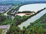 Spread over 565 acres, Sukhna wetland is surrounded by a catchment area of more than 10,000 acres that includes a wildlife sanctuary. (HT File)