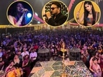 A file pix of Hindustan-Fever dandiya held in city and inset Singers Rehan Ali, Shreya Sharma and DJ Moksh will perform at BBD Academy on October 17