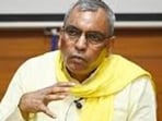 Uttar Pradesh panchayati raj minister Om Prakash Rajbhar. (HT file)
