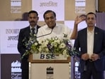 Mukesh Ambani, chairman of Reliance Industries, speaks during a book launch event