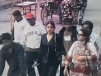 A screen grab from the purported video showing model Shraddha Dubey and her sister Rashmi at a bus station in Nepal. (Sourced)