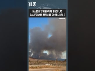Huge Plumes Of Smoke Rise As Wildfire Hits Camp Pendleton Marine Corps Base  | HT