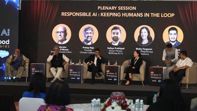 Panel discussion at the All About AI Tech4Good Awards
