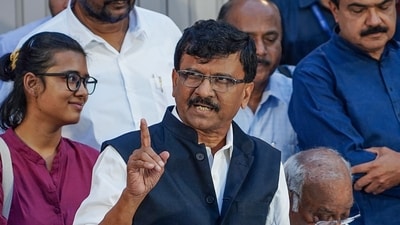 Shiv Sena (UBT) MP Sanjay Raut, along with the INDIA bloc leaders, addresses the media over the Special Intensive Revision row. (ANI)
