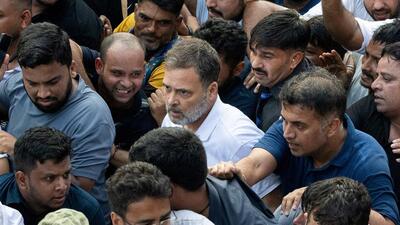 An application seeking an FIR against Rahul Gandhi over a woman journalist’s alleged injury during an Opposition march also seeks preservation of CCTV footage from October 12. (REUTERS) An application seeking an FIR against Rahul Gandhi over a woman journalist’s alleged injury during an Opposition march also seeks preservation of CCTV footage from October 12. (REUTERS)