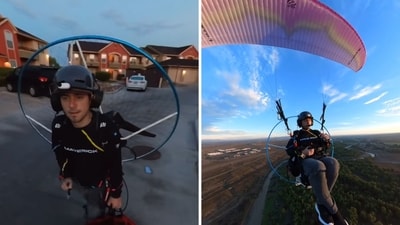 Colorado-based Jake Hutzler flying himself to work. (Instagram/@jacob_hutzler) Colorado-based Jake Hutzler flying himself to work. (Instagram/@jacob_hutzler)