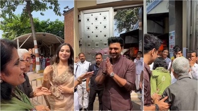 কালীঘাট মন্দিরে জিতের বাবা ও বোনের সঙ্গে দেখা দেব ও শুভশ্রীর।