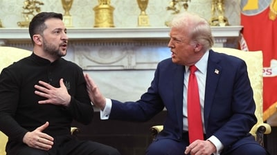 US President Donald Trump and Ukraine's President Volodymyr Zelensky. (AFP)