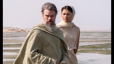 Goddess Athena (Zendaya) appears intermittently, to do sweet nothing, in The Odyssey. Goddess Athena (Zendaya) appears intermittently, to do sweet nothing, in The Odyssey.