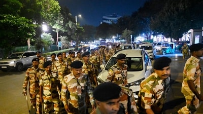 The Delhi Police had earlier said that a prohibitory order under Section 163 of the Bharatiya Nagarik Suraksha Sanhita was already in force in Connaught Place and surrounding areas. (HT Photo/ Sanjeev Verma)