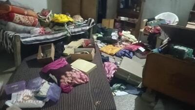 The incident came to light around 2.30pm when a relative living in the same locality visited the house and found the main door open. She entered and saw household items scattered across the rooms and alerted the woman’s husband. (HT Photo) The incident came to light around 2.30pm when a relative living in the same locality visited the house and found the main door open. She entered and saw household items scattered across the rooms and alerted the woman’s husband. (HT Photo)