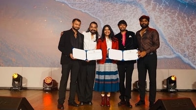 The team of Selvi with their wins at the Busan International Film Festival. The team of Selvi with their wins at the Busan International Film Festival.