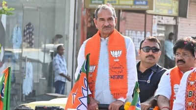 BJP Rajasthan chief Madan Rathore campaigning in Jaipur. (HT_PRINT/File) BJP Rajasthan chief Madan Rathore campaigning in Jaipur. (HT_PRINT/File)