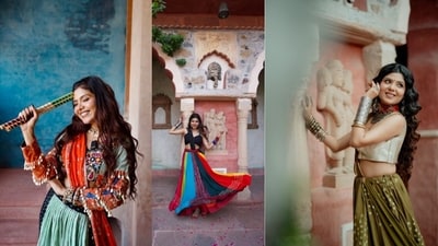 How to give your navratri wardrobe a fresh update without shopping. (Instagram/Niharika Jain) How to give your navratri wardrobe a fresh update without shopping. (Instagram/Niharika Jain)