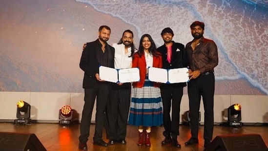 The team of Selvi with their wins at the Busan International Film Festival.