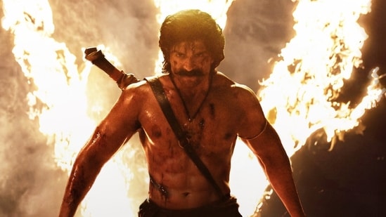 Ranabaali Twitter reviews: Vijay Deverakonda in a still from the film.