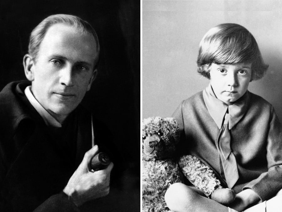 AA Milne would come to resent how his Pooh books overshadowed all his other work. His son Christopher Robin Milne (above right), meanwhile, struggled all his life to emerge from the long shadow they cast. (Wikimedia, Getty Images)