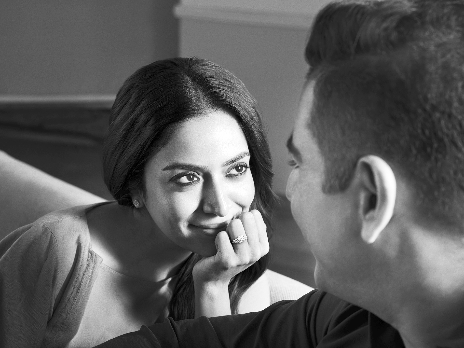 Natural diamonds represent ideas of permanence, fealty and eternal love, whether between siblings, partners, parent and child, or in an heirloom passed down through generations. (Above) From the Love, From Hubby campaign launched by De Beers India this month. Natural diamonds represent ideas of permanence, fealty and eternal love, whether between siblings, partners, parent and child, or in an heirloom passed down through generations. (Above) From the Love, From Hubby campaign launched by De Beers India this month.