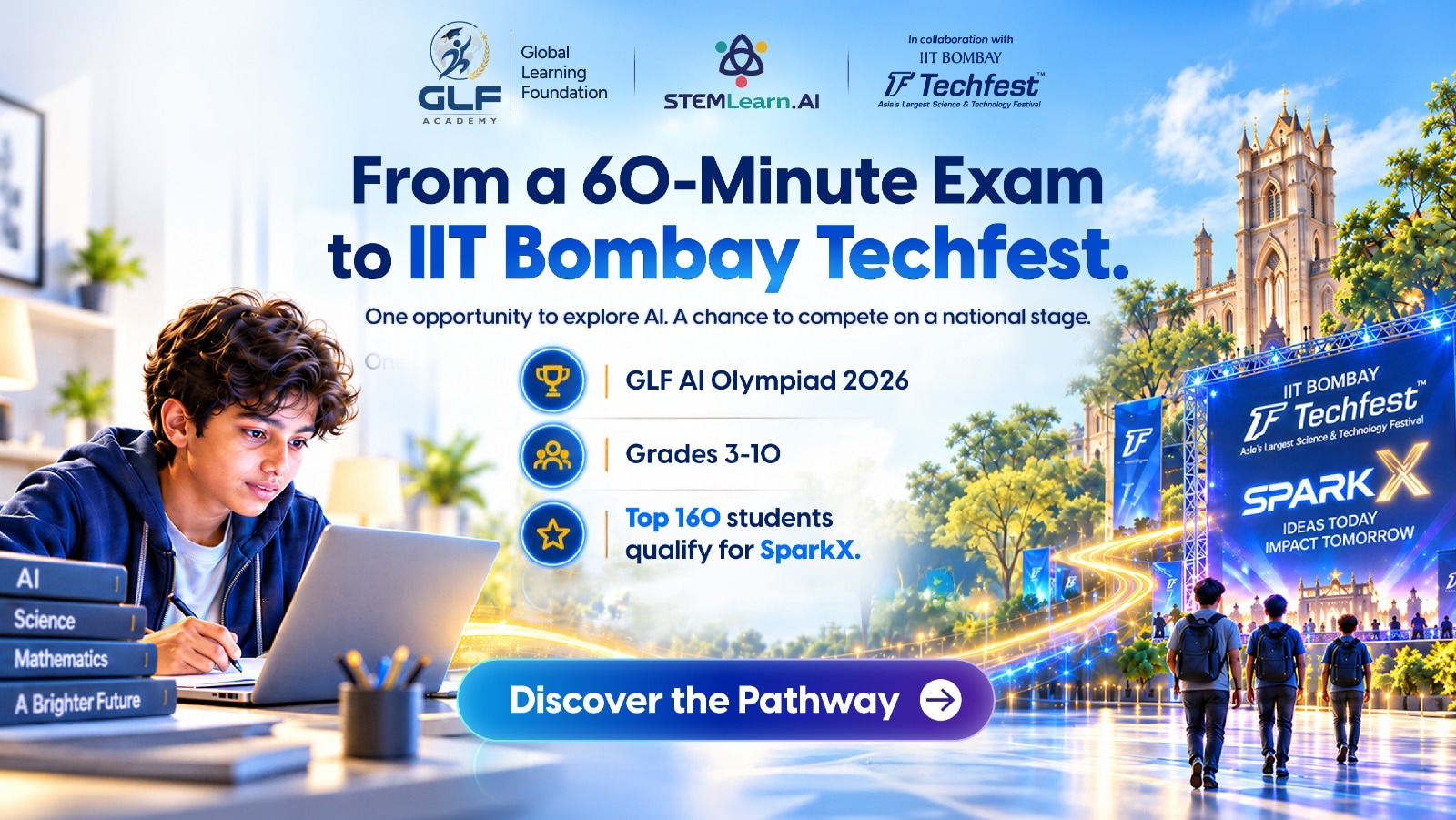 Students take the GLF AI Olympiad 2026 to explore artificial intelligence concepts and problem-solving. Students take the GLF AI Olympiad 2026 to explore artificial intelligence concepts and problem-solving.
