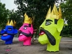Gram it: Ahead of Dussehra (October 20), the countdown to Ravana Dahan is on. Here's how Noida is getting its villains ready for the flames. Effigies of Ravana, Meghnath and Kumbhakarna are stored at the Ramlila ground, to be burnt on the day of the festival, marking the victory of good over evil.