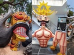 The festival of Dussehra is to be celebrated on Tuesday. In the run up to the date, artisans across Delhi are experimenting with their skills to create towering effigies of Ravana.