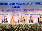 CM Yogi Adityanath attends the fifth convocation ceremony of Dr. Ram Manohar Lohia National Law University in Lucknow on Saturday (HT Photo)