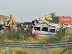 The tempo traveller was carrying around 25 passengers to Rajasthan's Khatu Shyam temple, police said.