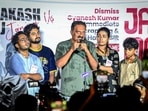 Actor and activist Prakash Raj addresses a protest organized by youth groups demanding the resignation of Chief Election Commissioner Gyanesh Kumar over alleged irregularities, in Thiruvananthapuram, Friday.